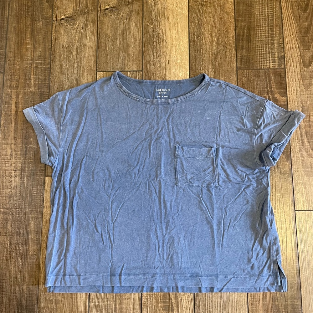 American Eagle Outfitters Soft & Sexy Blue Tee